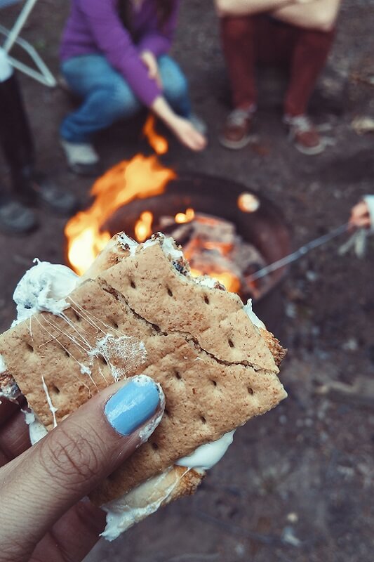 USA Travel Wish List - Makes smores while relaxing by a fire pit in Cape Cod.